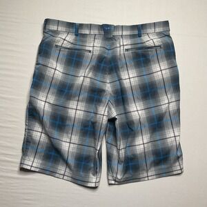 Nike Shorts Mens 38 Blue Tartan Plaid Tour Performance Golf Stretch Classic‎ Fit